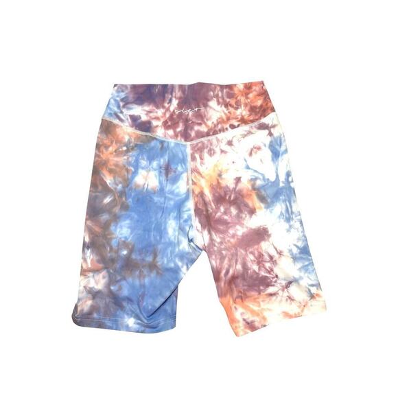 Tie-dye Spandex Women's Medium Shorts, Cycling, running, activewear shorts - Picture 2 of 4